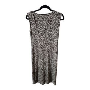 TALBOTS‎ Animal Print Stretch Pleated Sleeveless Sheath Dress - Size X-Small